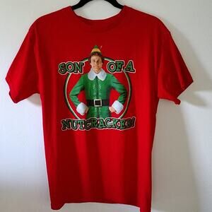 "Son of a Nutcracker" Elf Red T-shirt size Medium